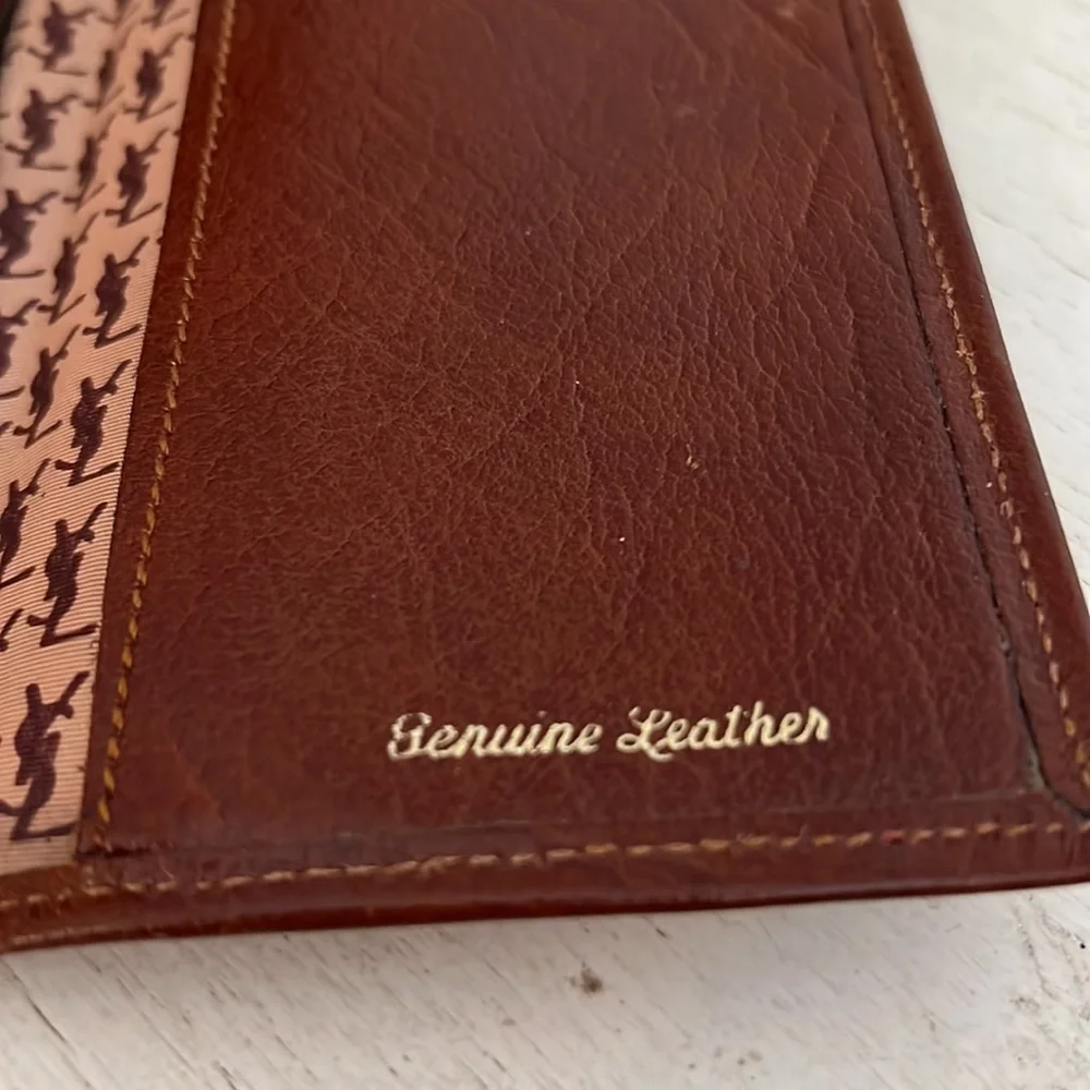 Vintage YSL Yves Saint Laurent brown wallet checkbook leather